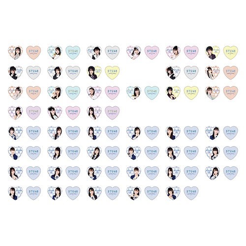 STU48 ハート缶バッジ2個セット